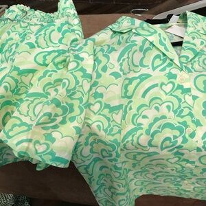 H&M Floral Green and White Set